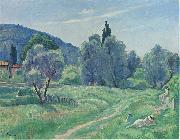Henri Lebasque Prints Olive Trees in Afternoon at Cannes Spain oil painting artist